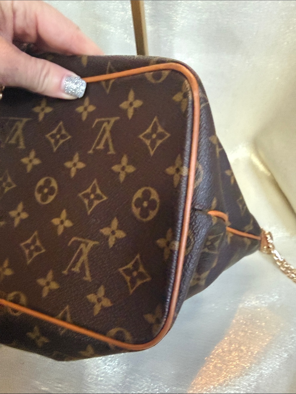 Louis Vuitton Brown Monogram Palermo PM Canvas Tote Bag - Picture 8 of 9